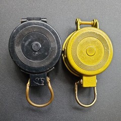 Pair (2) Vintage Engineer Directional Compass Compasses Gold Color & Black Japan