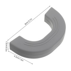 8Pcs Silicone Cookware Handle Covers Heat Resistant Non Slip Grey Sleeves