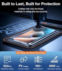 IPX8 Waterproof Phone Pouch Floating, Underwater Screen 7.0 INCH 1 Pack-Black