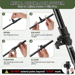 100% Carbon Fiber Hiking Trekking Poles Ultra Strong Carbon Hiking Sticks W/