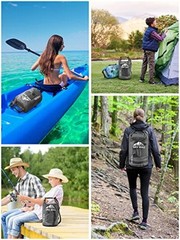 Dry Bag Waterproof for Women Men/10L/20L/30L/40L Roll Top Lightweight 5L Black
