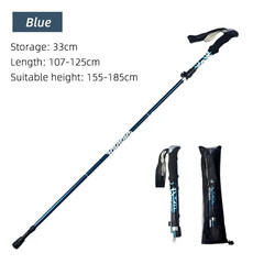 5 Section Outdoor Fold Trekking Pole Camping Portable Walking Hiking Stick for N