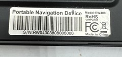 GPS Rightway 400 Portable Navigation Device GPS RW400, No Cord Not Tested.