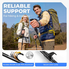 Trekking Poles for Hiking – Collapsible Lightweight 7075 Aluminum Hiking Sticks,