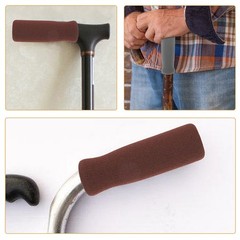 3Pcs Thick Nitrile Rubber Crutch Handle Grips Reusable Non Slip for Cane Handles