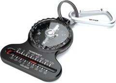 Silva Pocket Compass With Carabiner Thermometer And Cardinal Directions Black