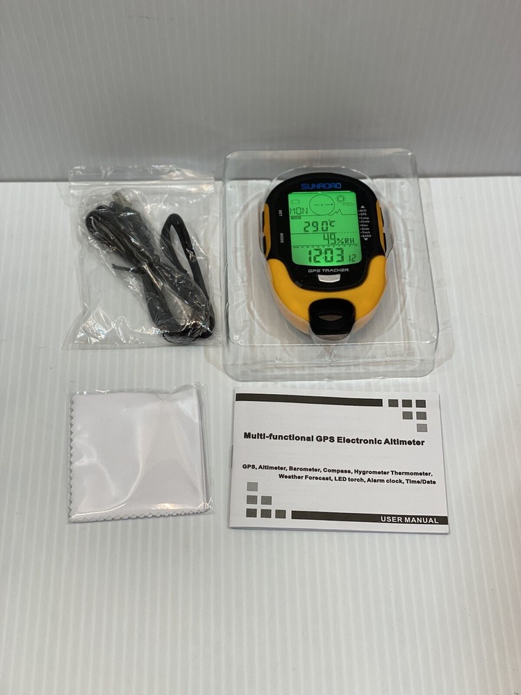 SUNROAD GPS Tracker Barometer Altimeter Compass Weather Forecast Thermometer …