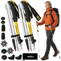 Collapsible Hiking Poles for Men & Women, Lightweight Foldable Walking Sticks…