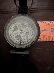 Vintage Metal Lensatic Compass – Liquid Filled – Made in Japan – Free Shipping!