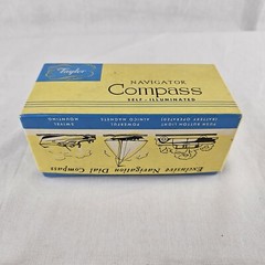 RARE Vintage Taylor Compass With Box #2957 Auto Boat Plane Used