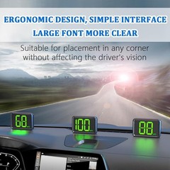 Velocimetro digital GPS para auto MPH HUD universal con pantalla LED grande