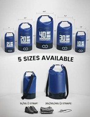 Waterproof Dry Bag with Phone Pouch – 5L//20L/30L/40L Floating 10L Navy Blue