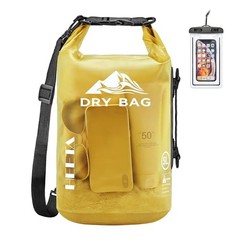 Dry Bag Waterproof for Women Men, 5L/10L/20L/30L/Roll Top 40L Yellow