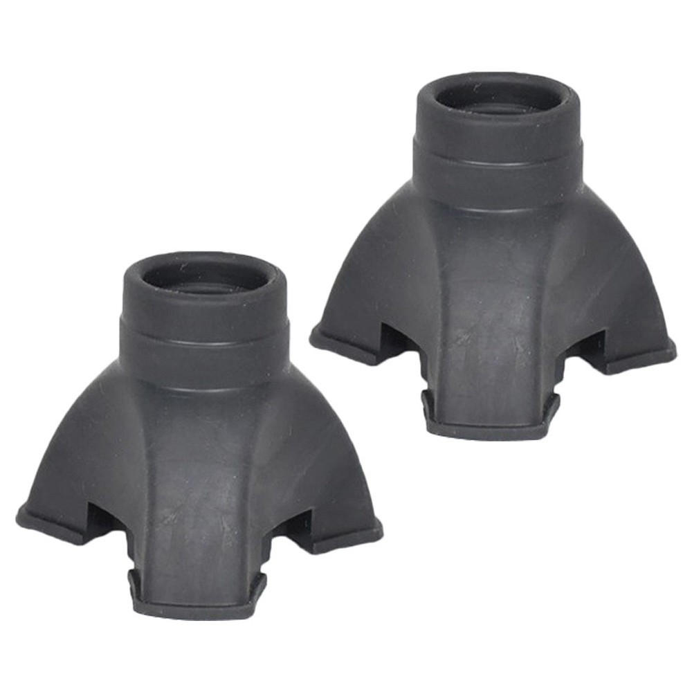 2Pcs Plastic Cane Foot Covers Walking Stick Tips Durable Anti Skid Black
