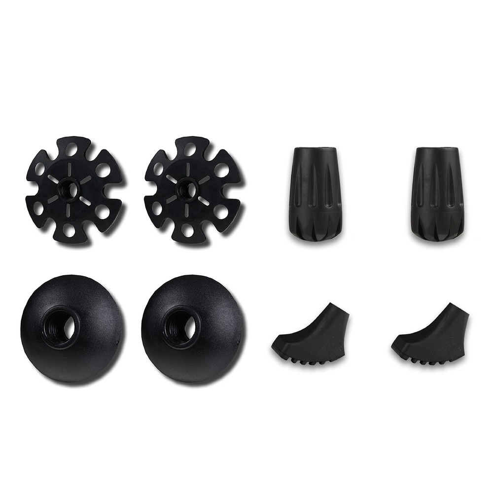 Trekking Pole Tips And Baskets Set Rubber Replacement Walking Stick Accessory