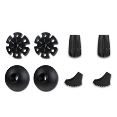 Trekking Pole Tips And Baskets Set Rubber Replacement Walking Stick Accessory