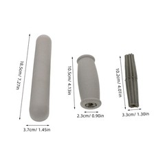 1 Set Reusable Rubber Crutch Hand Grips and Armpit Pads for Home Use Grey