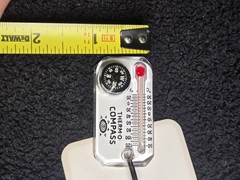 Sun Company Therm-O-Compass #802 Key Ring Zipper Pull Thermometer Compass…