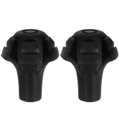 2Pcs Crutch Accessories Black Trekking Pole Tips Replacement Walking Stick Feet