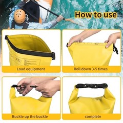 Dry Bag Waterproof for Women Men,Rolled Lightweight Dry Storage Bag 20L Yellow