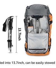 NEW Covacure Adjustable Collapsible Aluminum Hiking Trekking Walking Poles BLACK
