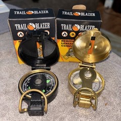 Vintage InspiredTrail Blazer Heritage Lensatic Compass Navigation Tool set of 2