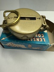 Vintage Luminescent Lensatic Compass Model 14-829 WITH ORGINAL BOX Clean!