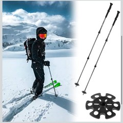 8pcs Ski Pole Baskets Replacement, Snowflake Basket for Trekking Pole, Replac…