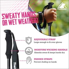 Lightweight Adjustable Aluminum Collapsible Hiking Poles – Pack of 2