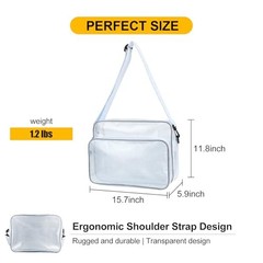 15.7 Inch Clear Tool Bag – Anti-Static PVC Material, Dustproof and White