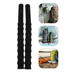 2Pcs Durable Sponge Trekking Pole Handles Non Slip Grip for Hiking Sports Black
