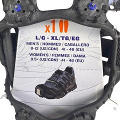 Yaktrax Snow Trax Ice Cleats Tungsten Carbide Spikes Large XL Black New x1 Pair