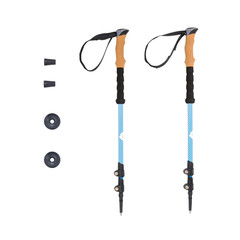 Ozark Trail Lightweight Carbon Fiber Adjustable Quick Lock Trekking Poles with C