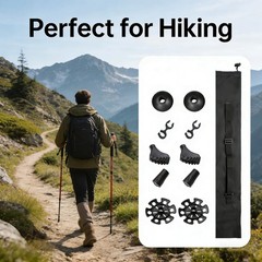 1pcs Folding Trekking Pole 4-Section Portable Telescopic Walking Stick