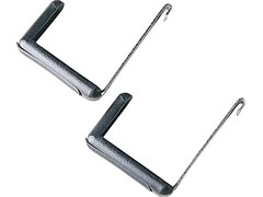 7502 Adjustable Aluminum Hangers for Panels 1-1/2-3 Thick, Black, 2/Set,