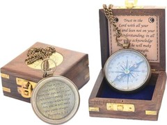 Quote Engraved Compass | Camping Compass Inspirational Christian Religious Gifts