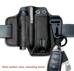 PU Leather man Sheath Multitool With Pen Holder Sheath EDC Pocket Organizer