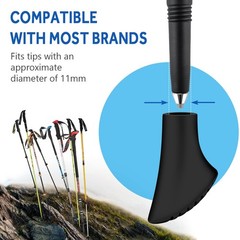 Nordic Walking Pads, 12 Pack / 6 Pairs Nordic Walking Asphalt Rubber Pads for…