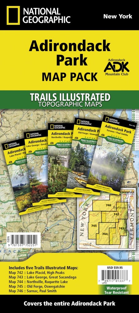 Adirondack Park [Map Pack Bundle] (National Geographic Trails No Results