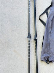 Set of Trail Buddy Trekking Poles 105-135CM Black .. 10N