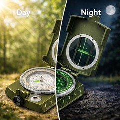 Military Lensatic Compass, Hiking Compass for Survival – Water-Resistant
