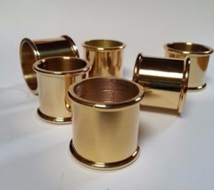 BEADED BRASS COLLARS Choice of 10 SIZES 19mm-30mm i/d. for Walking Stick Making