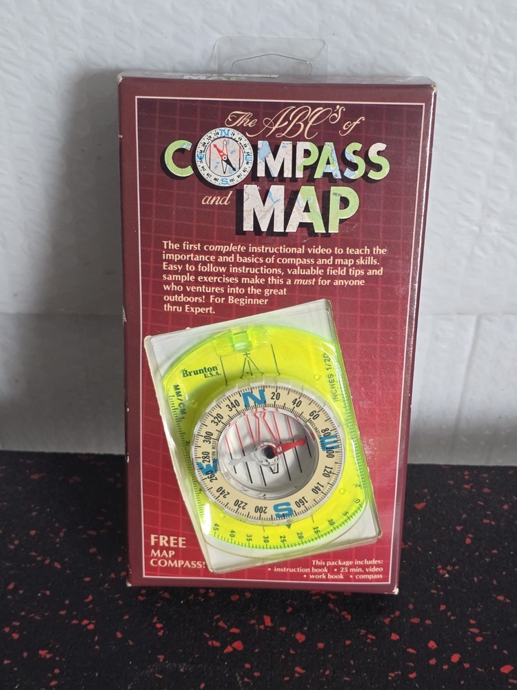 Brunton Vintage Sighting Compass * NEW & SEALED w/ VHS * ABC’s of Compass Map
