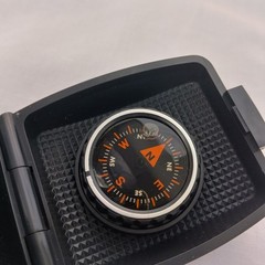 Vintage Sharp Compass/Thermo, Pocket Size Black Plastic -Made in Japan