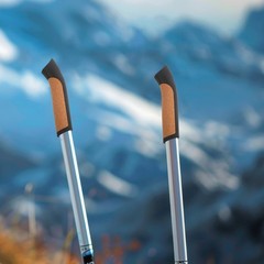 Set of 2 Reusable Cork Handle Cane Walking Pole Grips for Outdoor Trekking Use