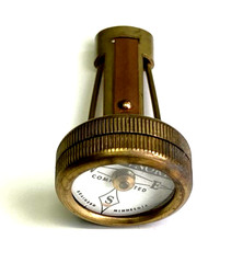 Vintage Brass Tru Nord Compensated Compass, Locking PinClip Brainerd. Free Ship