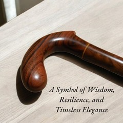 Wooden Walking Stick – Handcrafted Luxury Laurel Macho Wood Solid Cane Imported