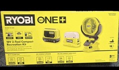 Ryobi ONE+ 18V Cordless 3-Tool Campers Kit (PCL1303K1)