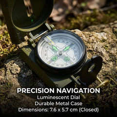 Outdoor Military Luminous Lensatic Compass for Camping Hiking Survival Marching