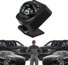 Upgraded Car Compass,2.6X2.2X2.1 Car Compass Dashboard with Adjustable Angle, Po